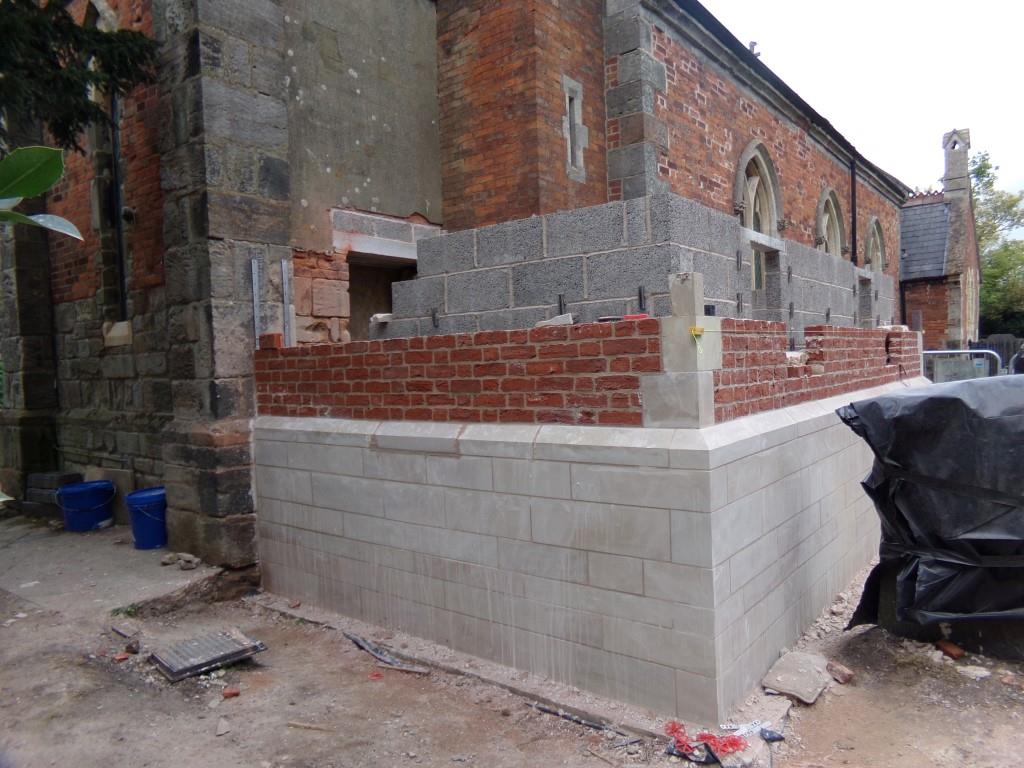 August 17th 2021.  Stonework plinth completed